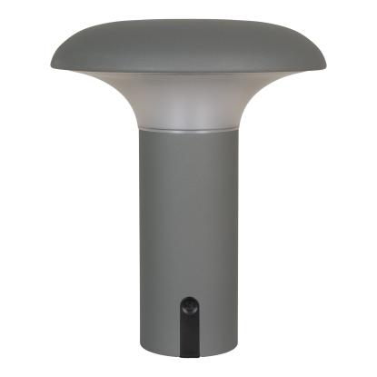 Lampe, genopladelig, grå