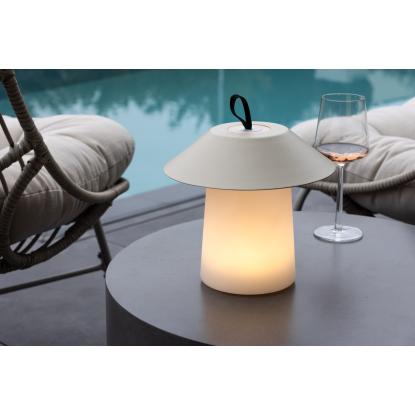Venture Design Rubu bordlampe, beige/hvid, 26 cm