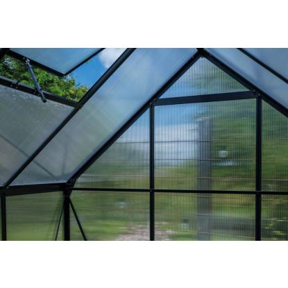 Halls Icon 6 drivhus 2,5 m², sort, 4 mm poly