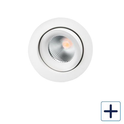 SG Armaturen Junistar Lux In/Out LED indbygningsspot, 8W, IP44, hvid