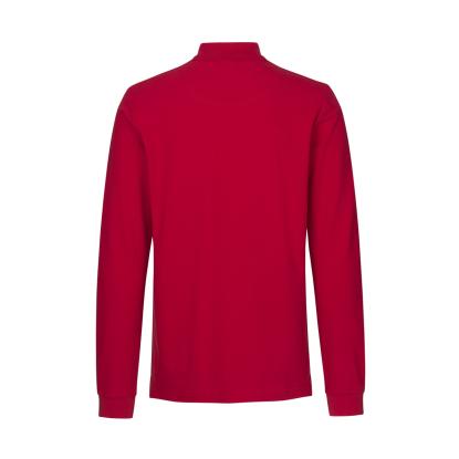 ID 0544 langærmet polishirt med stretch, rød