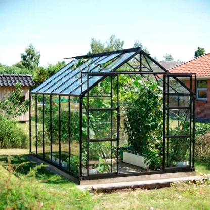 Vitavia Uranus 9900 drivhus, sort, 9,9 m², 3 mm hærdet glas
