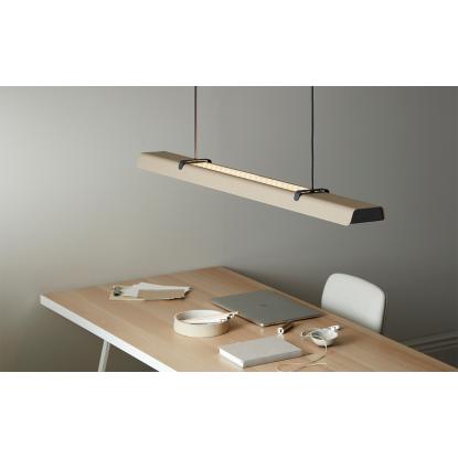 Belid Fold Office G2 LED pendel, L116 cm, dæmpbar, sand struktur