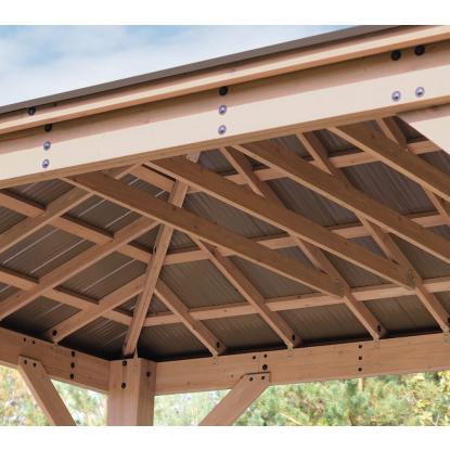 Westmann Devon pavillon, cedertræ/aluminium, 315 x 490 x 371 cm - 17,81 m²