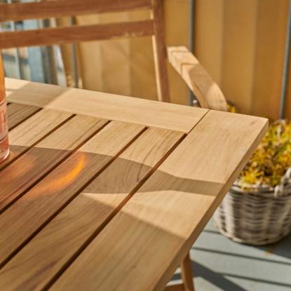 Cinas York foldebord, teak, 70 x 70 cm