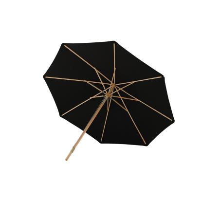 Venture Design Nypo parasol med tilt, sort/natur, Ø330 cm