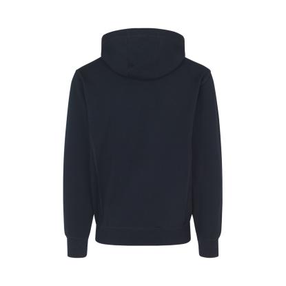 ID 0630 sweat cardigan med hætte, bonded, navy