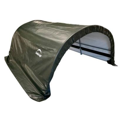 ShelterLogic Run-in-Shed græsningstelt, polyethylen/stål, grøn - 7,8 m²