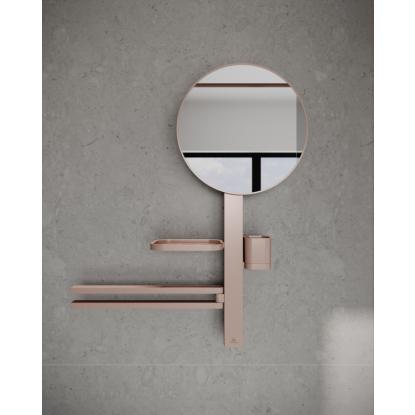 Ideal Standard Alu+ spejl med hylde, rosé, Ø32,8 cm