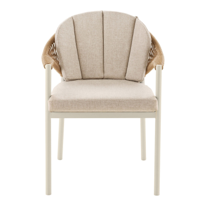 Abela havestol med hynde, aluminium/polyrattan, natur