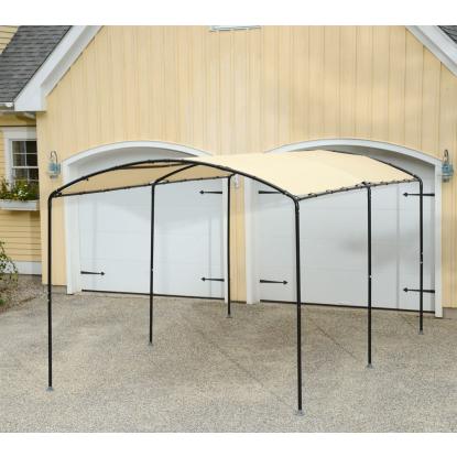 ShelterLogic carport, polyester, beige, 240 x 270 x 490 cm