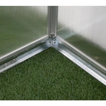 Westmann Flora 64 drivhus, aluminium/polycarbonat, sølv - 2,51 m²