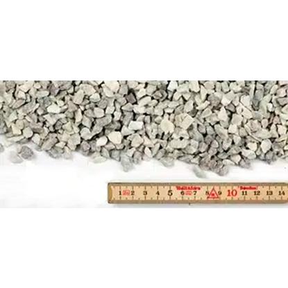 Hvide granitskærver, 4-8 mm, 15 liter, 48 poser pr. palle