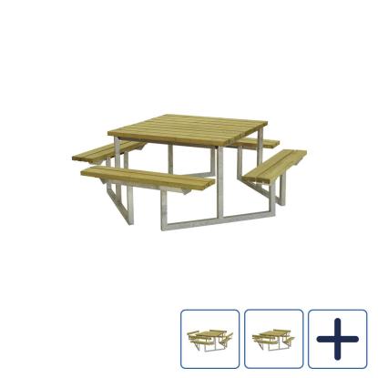 PLUS Twist bord/bænkesæt, trykimprægneret/nåletræ