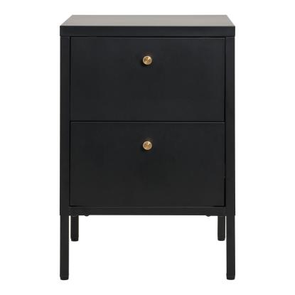 Dalby kommode med 2 skuffer, stål, 40 x 40 x 59,5 cm, sort