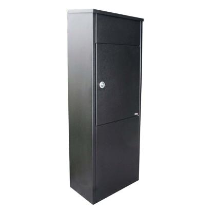Allux 600 pakkepostkasse med cylinderlås, sort