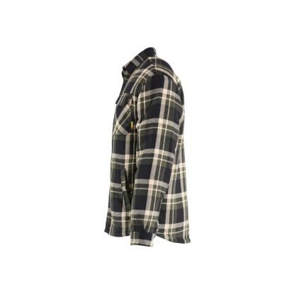 Blåkläder 4704 flannelskjorte med fiberpelsforing, skovgrøn/sort