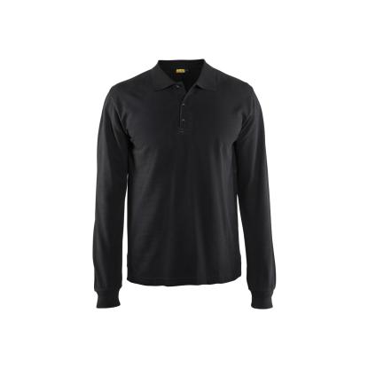 Blåkläder 3388 poloshirt lang ærme, sort