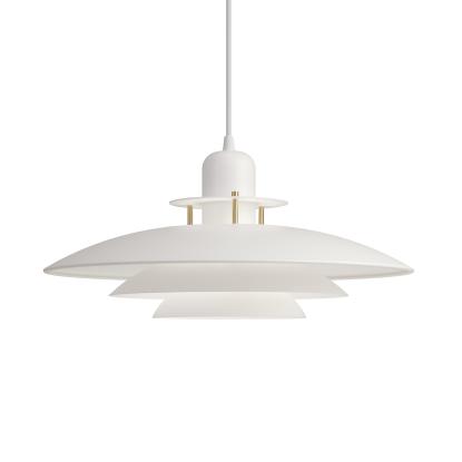 Belid Primus I pendel, Ø43 cm, E27, mat hvid/messing