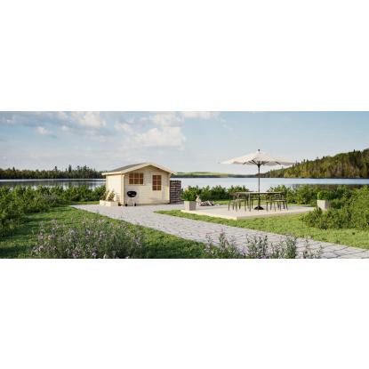 Luoman Lillevilla Pihlaja havehus med dør og vindue - 7,5 m²