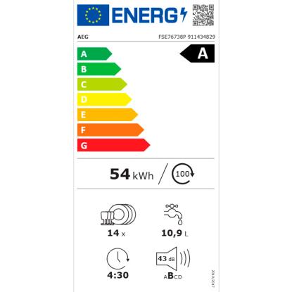 AEG 7000 GlassCare opvaskemaskine til integrering FSE76738P