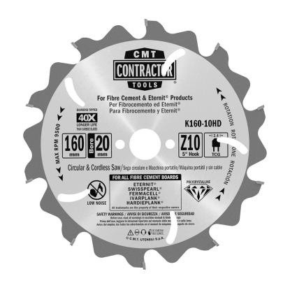 CMT PCD rundsavsklinge til træ, Z10 F, Ø160 x 2,4 x 20 mm