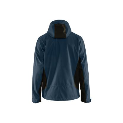 Blåkläder 4753 softshell jakke med hætte, mørk marineblå/sort