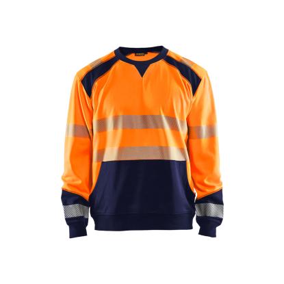 Blåkläder 3541 high vis sweatshirt, hi-vis orange/marineblå
