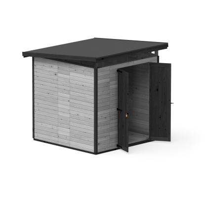 Upyard Strongbox redskabsrum XL, grå/sort - 3,68 m²