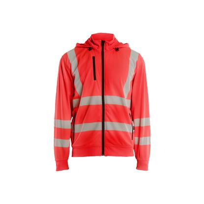 Blåkläder 3573 high vis sweatshirt med aftagelig hætte, hi-vis rød