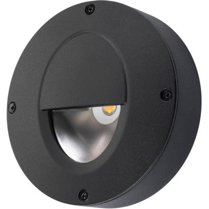 SG Armaturen Callisto Wall LED vægspot, Ø110 mm, 4W, IP65, 3000K, mat sort