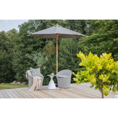 Venture Design Cerox parasol, natur/grå, Ø270 cm