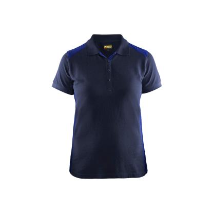 Blåkläder 3390 dame poloshirt, marineblå/koboltblå