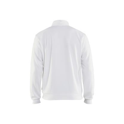 Blåkläder 3362 sweatshirt full zip, hvid/mørk grå