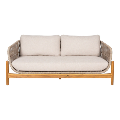 Terracina loungesofa med hynde, akacie, beige