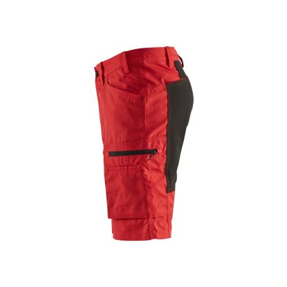 Blåkläder 1449 service shorts med stretch, rød/sort