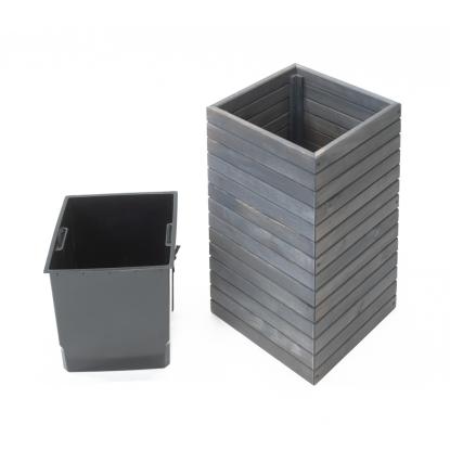 Westmann Mono blomsterkasse, fyrretræ, grå, 56 x 33 x 33 cm