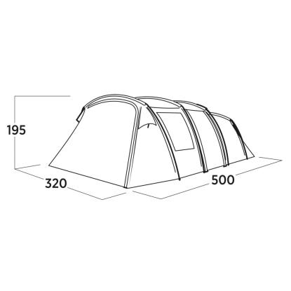 easy camp Hamra 5 tunneltelt til 5 personer, blå
