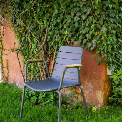 Cinas Parc havestol, antracit, teak