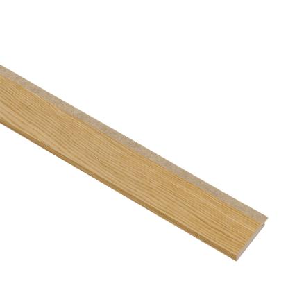 I-Wood afslutningsliste til 4-lamel akustikpanel, klar olieret, beige filt og lys kerne, egefiner, 16 x 67 mm