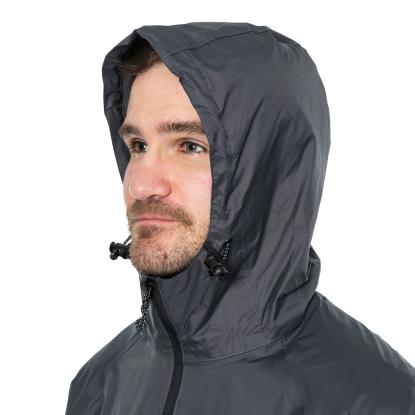 Trespass QIKPAC packaway regnjakke med pose, unisex, grå