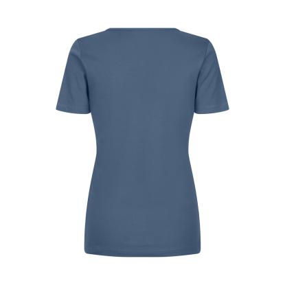 ID 0506 Interlock T-shirt med v-hals, dame, indigo