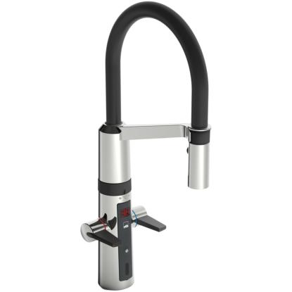 Oras Optima berøringsfrit køkkenarmatur med fleksibel tud,  230/5V, krom