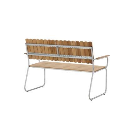 Venture Design Holmsund bænk, teaktræ, natur/sølv, 83 x 63 cm