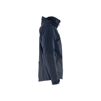 Blåkläder 4749 softshell jakke, mørk marineblå/hi-vis gul