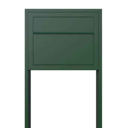 Bravios Elegance Exclusive postkasse med stander og lås, mørk grøn