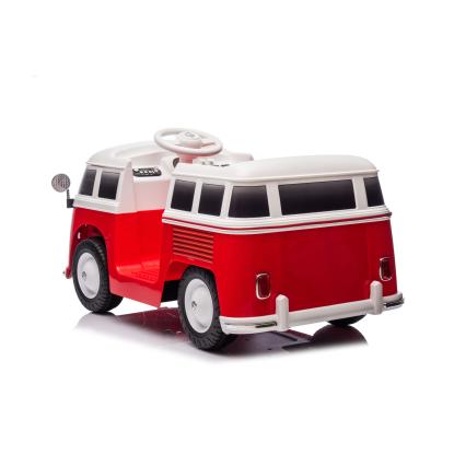 VW T1 folkevognsrugbrød elbil til børn, 12V, rød
