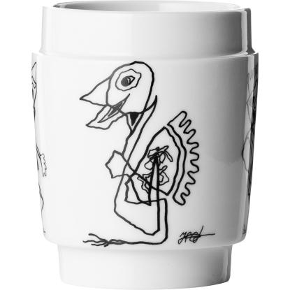Steel-Function kunstkop nr. 1, porcelæn, sort/hvid - 250 ml