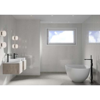 Fibo Basic vådrumspanel uden fugefræsning, 10 x 600 x 2400 mm, ivory high gloss