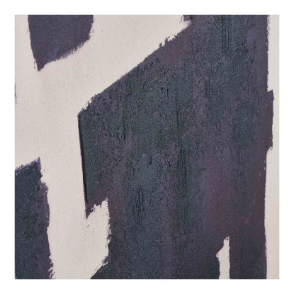 Edna canvastryk med håndmalede detaljer, beige/blå, 100 x 150 cm